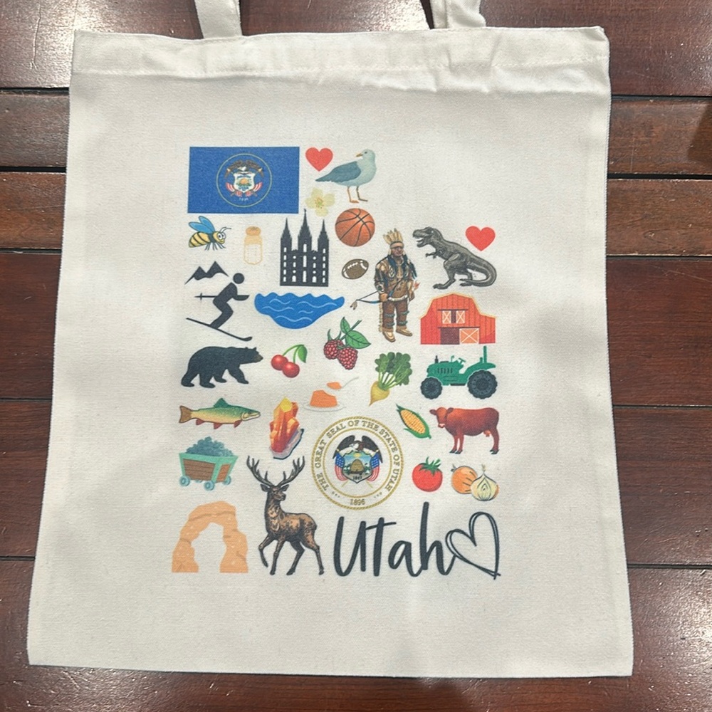Utah Themed Canvas Tote Bag